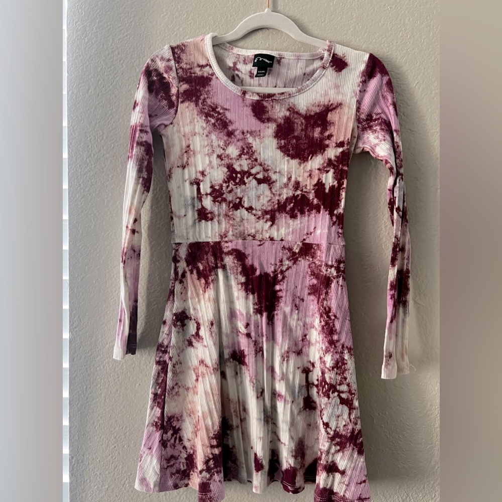 Long sleeve tie dye dress 6X